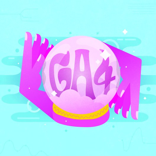 Crystal ball that says GA4.